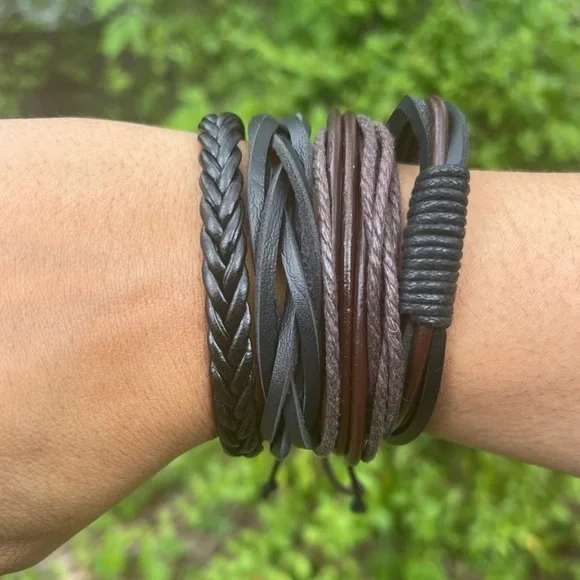 Leather Bracelet Stack Unisex - Picture 5 of 5